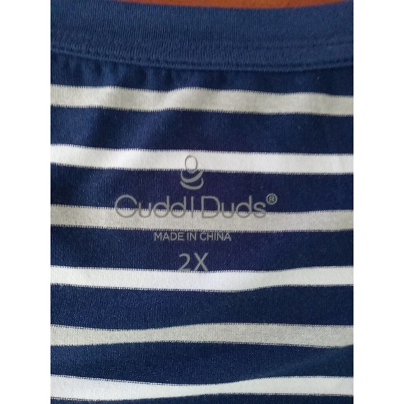 cuddl duds Lounge Dress Women's Size 2X Striped - Picture 7 of 12